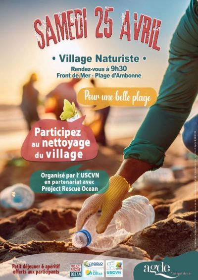 Opération de nettoyage de la plage naturiste d’Ambonne (34)