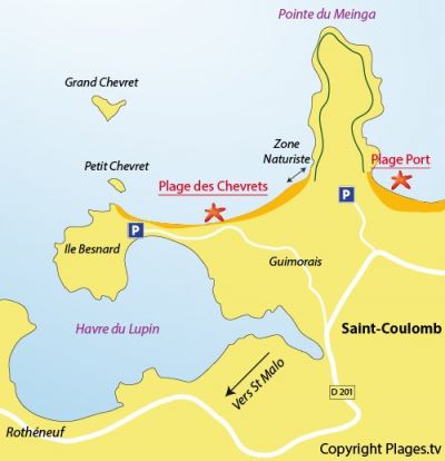 Plage des Chevrets - Guimorais à St Coulomb (35)