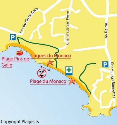 Plage naturiste du Monaco - Pradet   (83)
